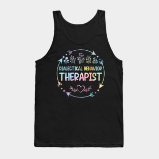 Dialectical behavior Therapist cute floral watercolor Tank Top